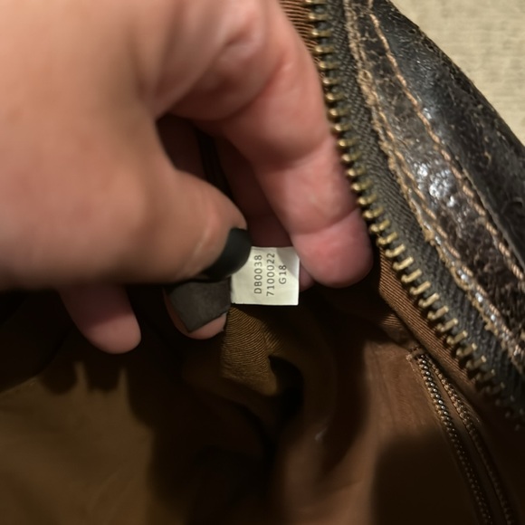 FRYE XL PHOENIX DECO STUDDED CHOCOLATE TOTE - Picture 14 of 14